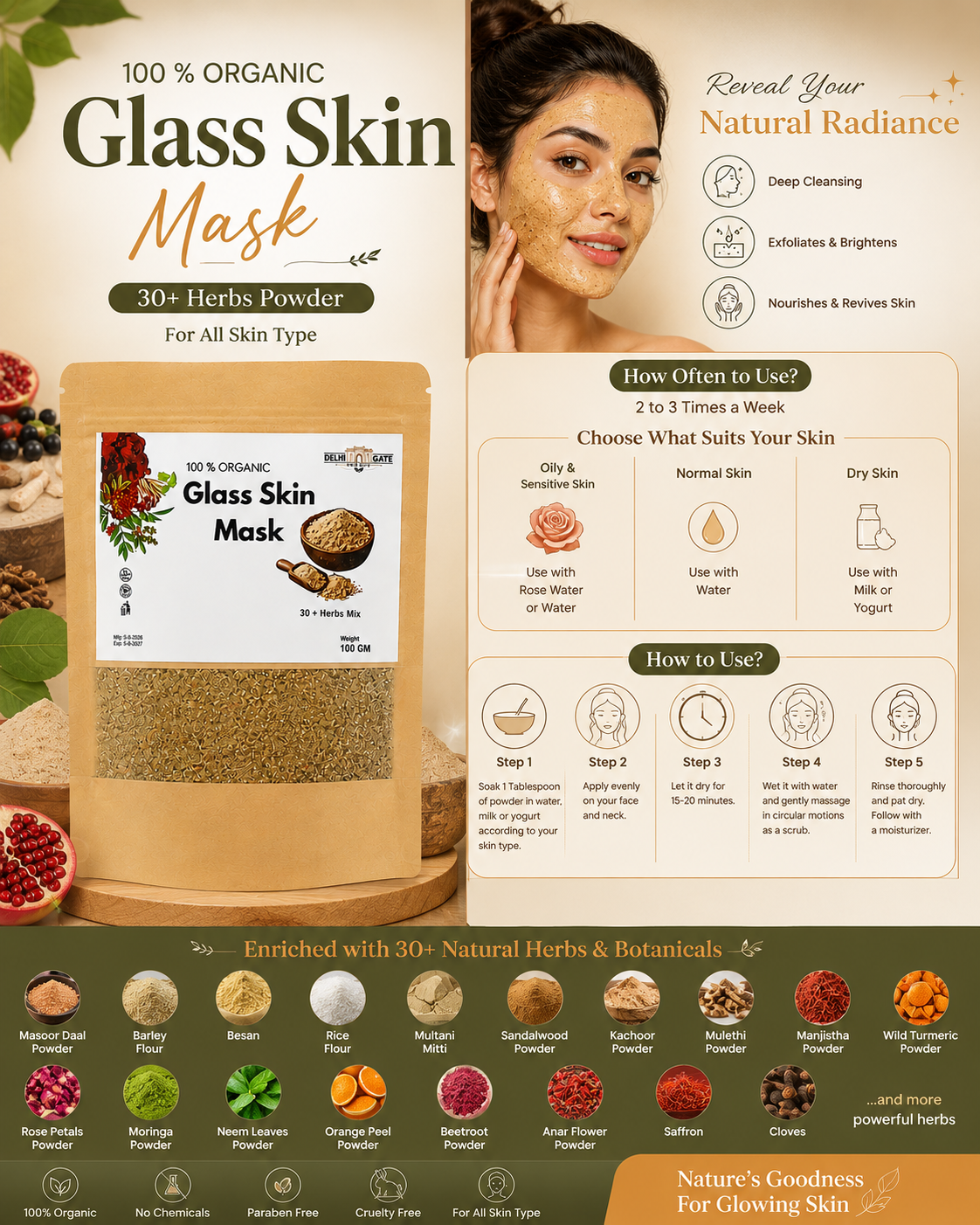 Herbal Glass Skin Face Mask