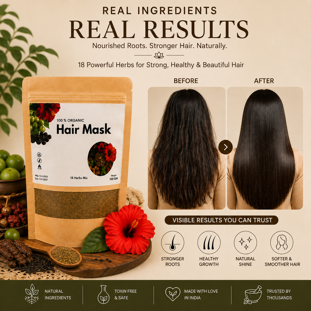 Organic Hair Mask (Pack 2)