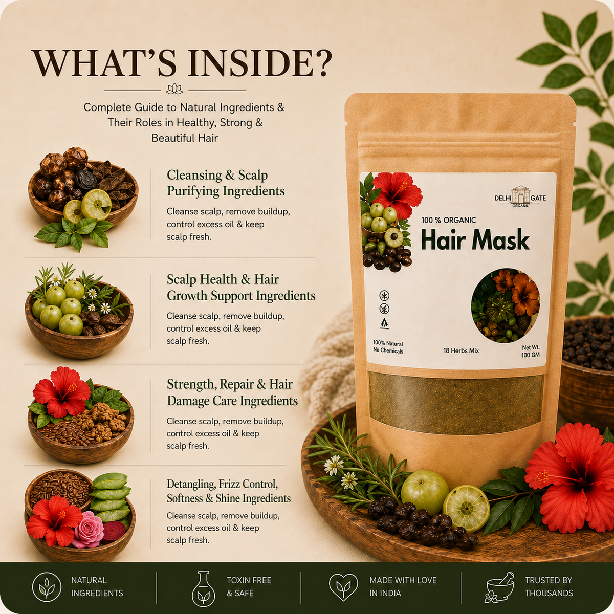 Organic Hair Mask (Pack 3)
