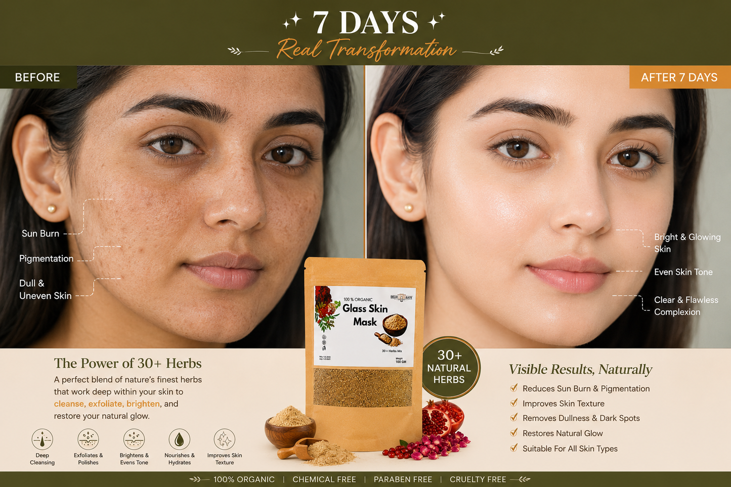 Herbal Glass Skin Face Mask