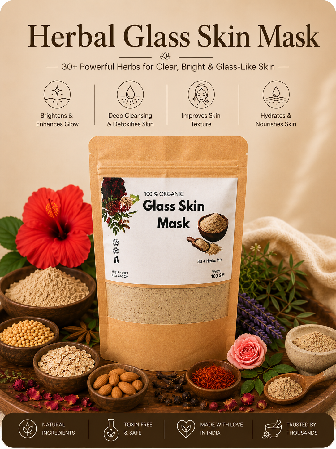 Herbal Glass Skin Face Mask