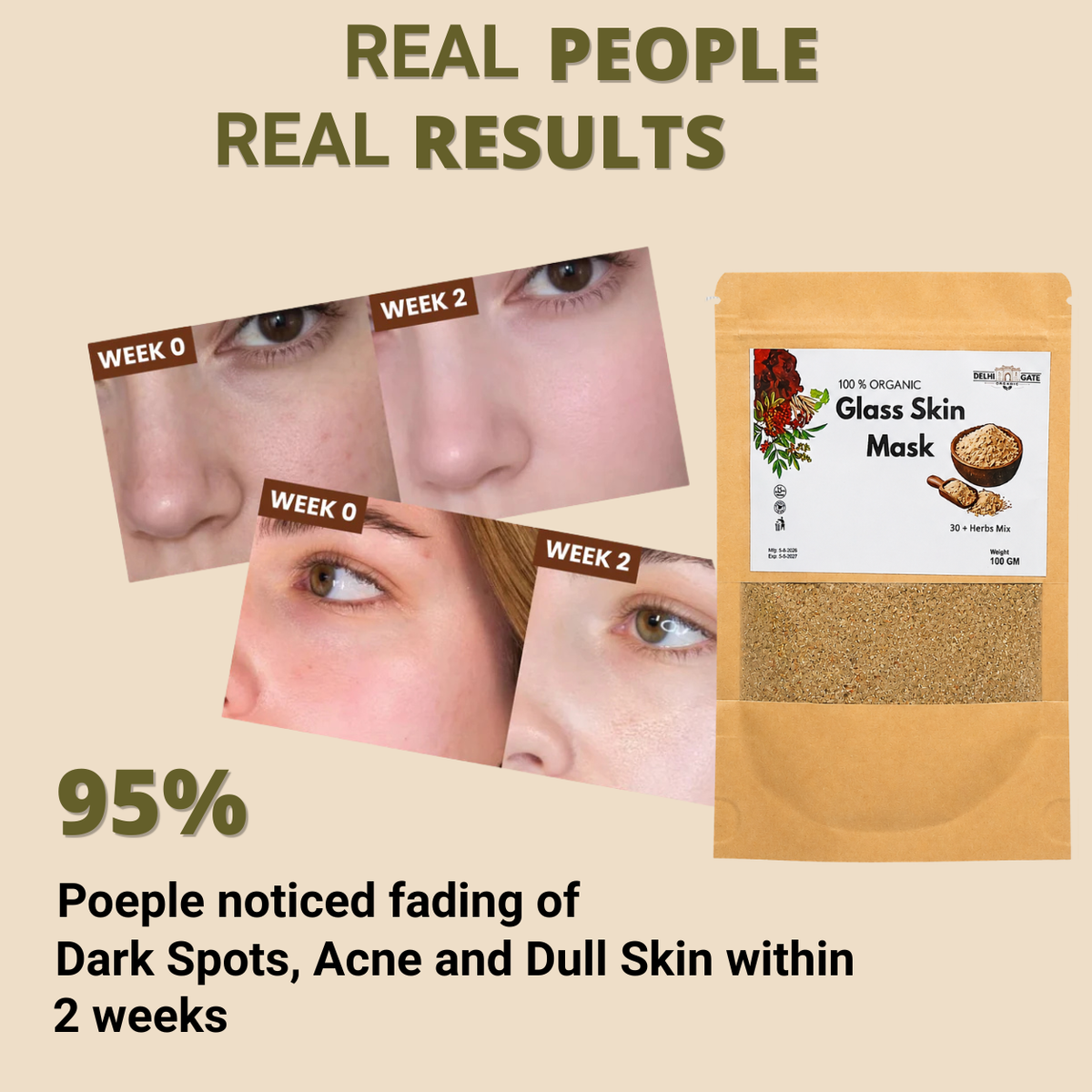 Herbal Glass Skin Face Mask(Pack 3)